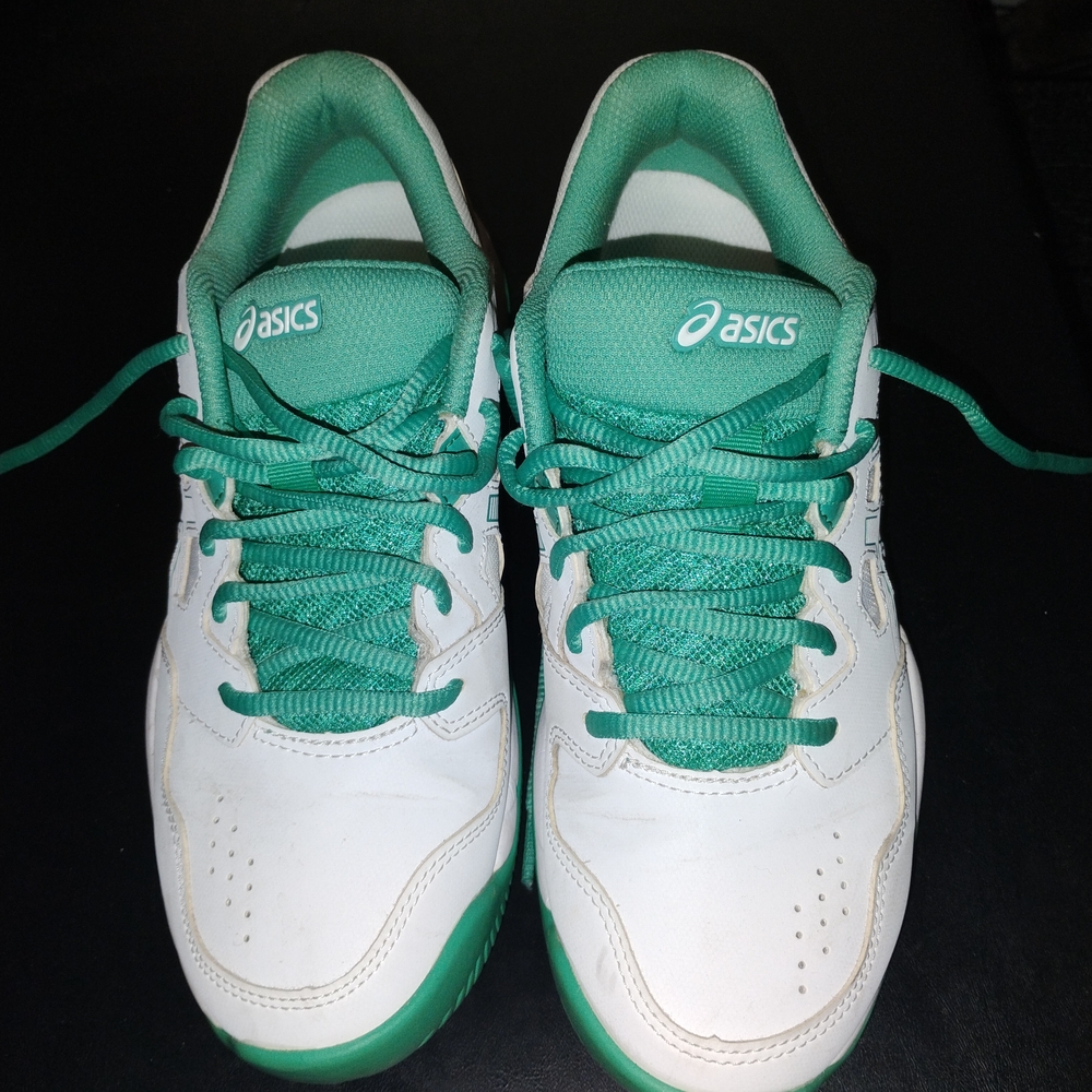 Asics Classic White and Teal Sneakers